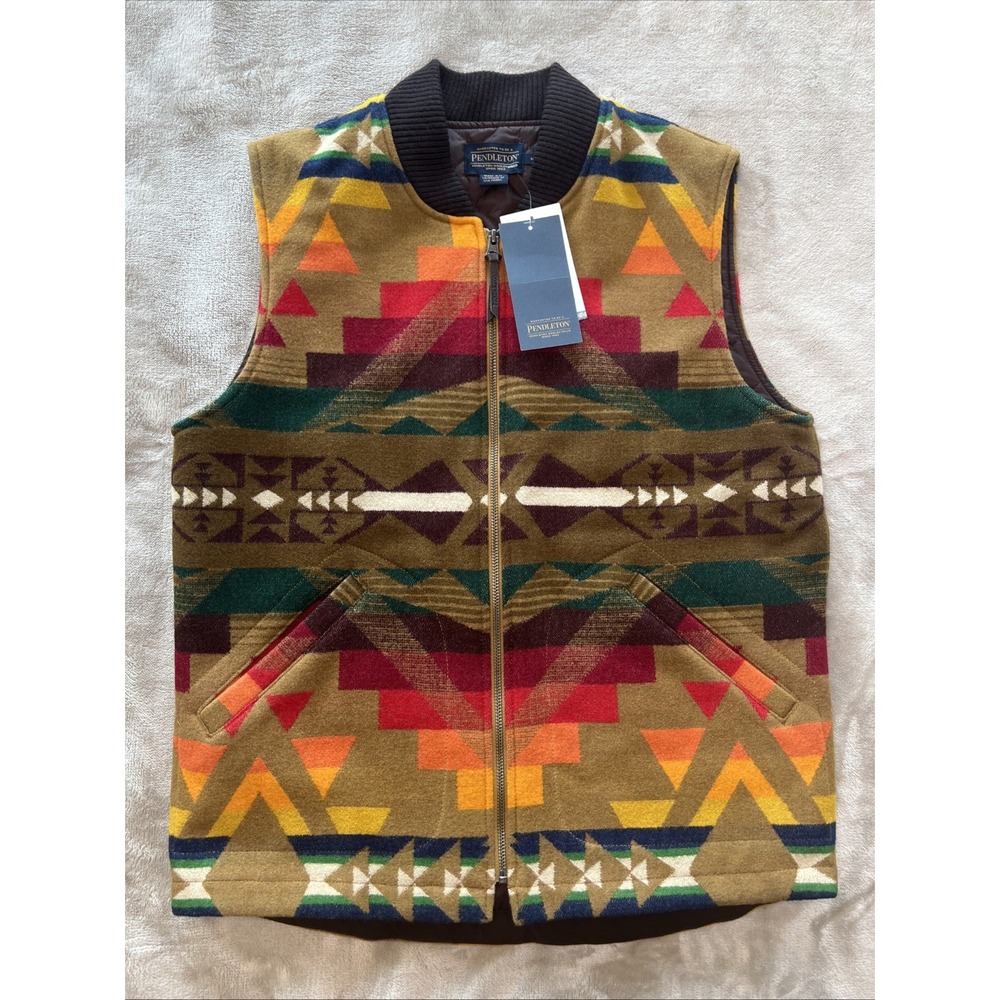 Pendleton Colton Alto Mesa Wool Quilted Vest Mens M NWT Southwestern